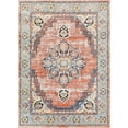 thumbnail image 2 of Mark&Day Area Rugs, 6x9 Kissonerga Traditional Coral Area Rug, Orange Ivory Blue Carpet for Living Room, Bedroom or Kitchen (6'7" x 9'), 2 of 6