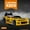 Yellow, variant on CHAMPION Twin Race Car Bed, LED Lights, Sound FX, Kids Bedroom Furniture, Children's Car Bed