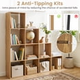 thumbnail image 4 of Giantex 10-Cube Bookcase, Wooden Display Shelf w/Anti-Tipping Kits, Natural, 4 of 6