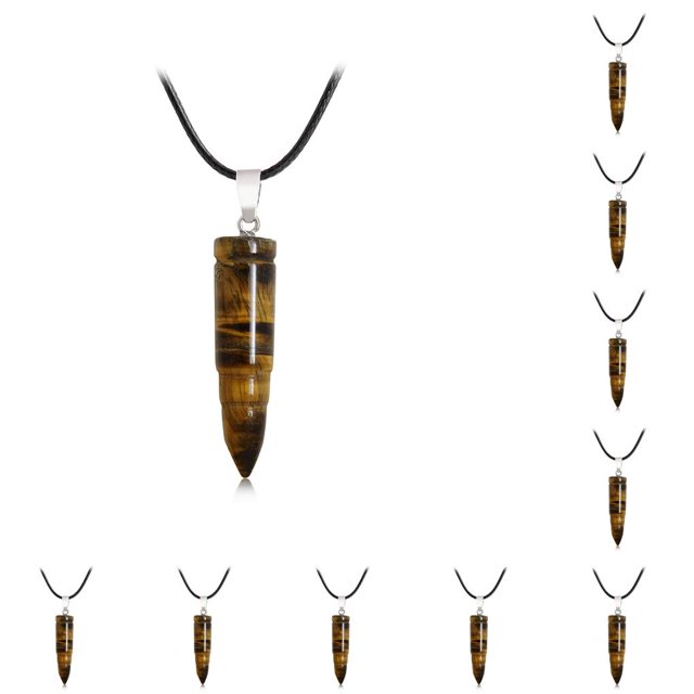 Guardurnaity Abalorio de columna hexagonal para hacer colgantes colgantes de aniversario de vacaciones, abalorios de cristal para manualidades con Marrón 10piezas