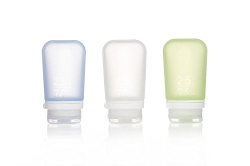 Humangear GoToob+ Soft Silicone Travel Bottle 3-Pack - Medium - Clear/Green/Blue