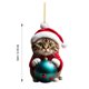 thumbnail image 3 of Colgante de gato para árbol de Navidad, acrílico 2D, adorno navideño colgante, divertido adorno navideño con gatos, adorno navideño, joyería para árbol de Navidad., 3 of 3