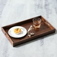 thumbnail image 6 of KINGCRAFT 20 x 12 inches Extra Large Wood Trays For Ottoman With Handles FSC Natural Handmade Black Walnut Serving Tray Vintage Decorative Platters For Oversized Ottoman Kitchen, 6 of 8