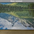 thumbnail image 6 of Ambesonne Nature Place Mats Set of 4, Mountain Lake Scenery, Standard Size, Blue White Green, 6 of 6