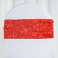 thumbnail image 3 of BalsaCircle 5 Red Satin Rosettes Stretchable Spandex Chair Sashes Wedding Decorations, 3 of 3