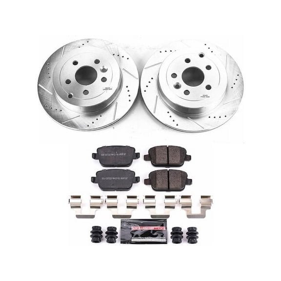 Rear Brake Pad and Rotor Kit - Compatible with 2008 - 2012 Land Rover LR2 2009 2010 2011