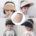thumbnail image 5 of 50-54cm head circumference children's sunshade empty top hat summer big eaves sunscreen straw hat outdoor anti-ultraviolet sun hat - pink, 5 of 5