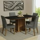 thumbnail image 2 of Juego de Comedor Mesa con Tapa de Madera 4 Sillas Marron/Negro/Plata Keila Madesa, 2 of 9