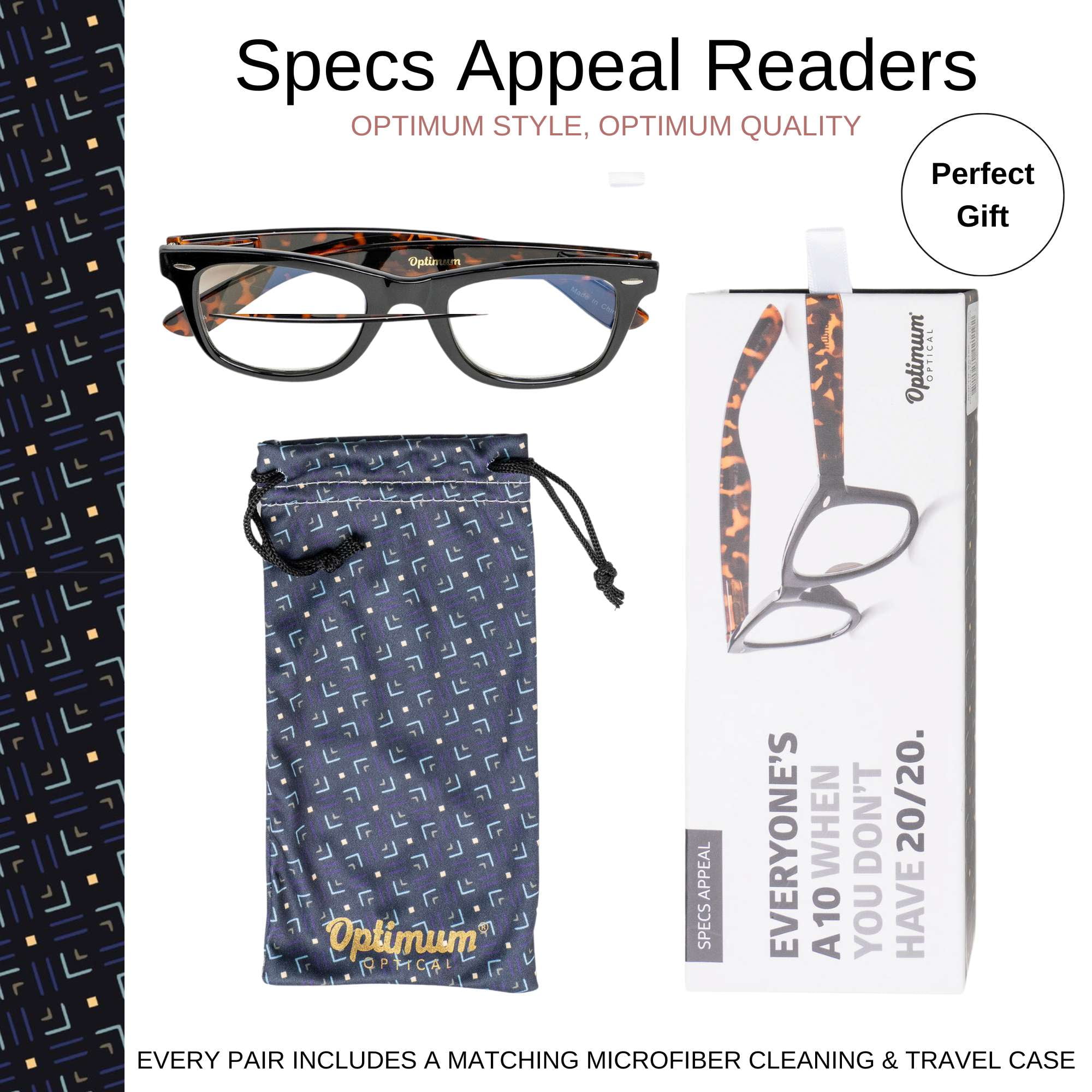 Optimum Optical Signature Blue Light Filtering Readers - Specs Appeal, +1.50