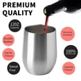 thumbnail image 3 of Vaso de vino YEBTS Life, acero inoxidable, paquete de 4 unidades, 350 ml, 3 of 6