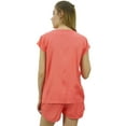 thumbnail image 4 of Bimba Womens Peach Buttondown Pj 2-Piece Set Shirt & Shorts Night Dress-10, 4 of 9
