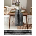 thumbnail image 3 of ERUNPONLY Gray Table Runner - 72 Inch Long Retro Oil Painting Modern Abstract Art Aesthetics Cotton and Linen Blended Dress Scarves Farmhouse Table Runner for Kitchen Dining, Coffee Table, 13"x72", 3 of 8