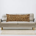 thumbnail image 4 of Leopard Body Pillow Cover Leopard Print Long Pillow Case with Zipper Decorative Bedding Pillowcase Farmhouse Cheetah Animal Skin Pillow Covers Soft Cushion Pillow Case for Bedroom,Couch,20"x54",Orange, 4 of 5