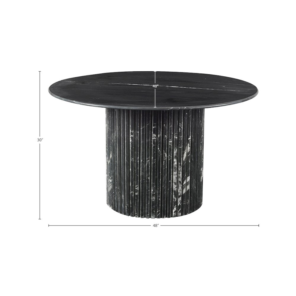 Meridian Furniture Genoa Black Marble Dining Table