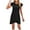 Black, variant on Zpanxa Retro Sleep Dress Women Floral Print Short Sleeve Round Neck Ruffle Sleeve Midi Dress Cute Pajama Style Dress