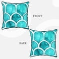 thumbnail image 4 of Velvet Rimmed Pillowcase Is Not Easy To Open Line Deformation Invisible Zipper Opening And Closing Only Pillowcase Does Not Contain Pillow Core Turquoise Moroccan Trellis Hand-Drawn Sketch_2 20"X20", 4 of 8