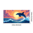 thumbnail image 7 of LUUFILx Ocean Whale Backdrop Underwater Banner Scenic Background for Aquarium Party Baby Shower Wedding Event Photography Backdrop Coral Decor Wall Hanging, 7 of 7