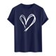 thumbnail image 3 of Tops para hombre, blusas y camisas de cuello redondo y manga corta para hombre. Camiseta/camisa informal de cuello redondo y manga corta con estampado de corazones para hombre. Tops de poliéster para, 3 of 4