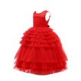 thumbnail image 3 of HAWEE Robe Longue de Demoiselle d'Honneur pour Fille, Princesse, Communion, Concours, Soirée Formelle, Danse, Maxi, Longueur au Sol, Robe Bouffante, 3 of 7