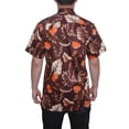 thumbnail image 3 of Omega Hawaiian Tropical Fashion Dress Shirt, Brown Beige, 3 of 3