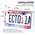 thumbnail image 3 of Aluminum License Plate Frame 2 Pack Car Exterior Accessory Car Tag Holder for Front Rear Plates Cars Decor Pink and Blue Tie-dye Pattern, 3 of 7