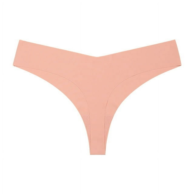 Xiao Hua Ropa interior sin costuras para mujer, bragas sexys de encaje estilo hipster, tanga, bragas, ropa interior para mujer, 3 piezas (rosa piel, L)