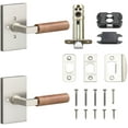 thumbnail image 4 of Sure-Loc LV102 FBL GRIP-WN Levanto Privacy Door Lever Set - Flat Black / Walnut, 4 of 7