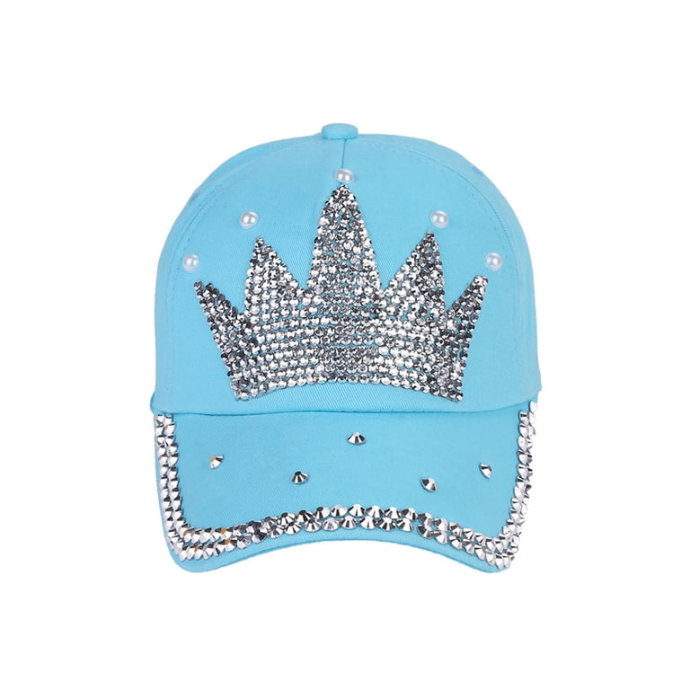 Yirtree Bling Women Baseball Cap Flower Snapback Rhinestone 