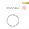 thumbnail image 5 of ANGARA IGI Certified Lab Grown 2.4 Ct Diamond Eternity Wedding Ring in 14K White Gold for Women (Size-3mm|Color-F-G|Clarity-VS) | April Birthstone, Anniversary, Jewelry Gift for Women | Diamond Ring, 5 of 8