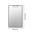 thumbnail image 5 of InsCrazy Cutting Board for Kitchen for Chopping and Cutting Stainless Steel Silicone Edging Slip Household Vegetable Cutting Double-sided 304 Stainless Steel on Clearance 15" X 11", 5 of 7