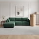 thumbnail image 1 of Sala Modular en Forma de L de 3 Plazas con Chaise Longue | Emilie Verde | Tapizado en Tela Resistente con Cojines Decorativos, 1 of 14
