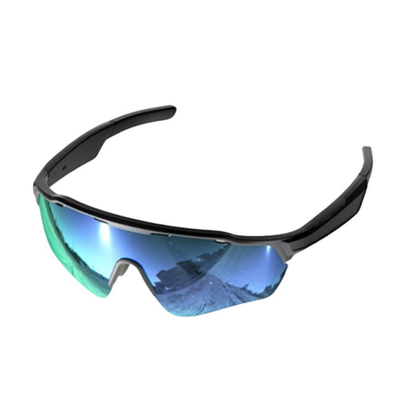AI Smart Translation Glasses with Bluetooth Audio, Real-Time 172 Languages Interpreter Eyewear for Cycling & Travel, UV400 Sunglasses with Open-Ear Speakers & Voice-to-Text, Blue