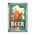 thumbnail image 1 of Aquí se sirve cerveza fría con hielo. Letrero de aluminio para amantes de la cerveza. Rectángulo de metal para el hogar y la cocina. Bar, cafetería, garaje. Tamaño retro: 12 x 8 pulgadas, 1 of 4