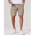thumbnail image 2 of COOFANDY Mens Premium Twill Cotton Cargo Shorts Casual Stretch Drawstring Work Short Elastic Waist Chino Shorts, 2 of 6