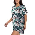 thumbnail image 2 of Qekee Cute Poodle Dog Women's Pajama Set Short Sleeve Sleepwear Summer Home Wear with Pockets Soft Short Sleeve Shirt - Cute Poodle Dog, 2 of 9