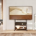 thumbnail image 6 of FITUEYES Sturdy Rolling TV Stand Mount for 40-85 inch TVs,Height Rdjustable,Walnut, 6 of 9
