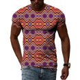 thumbnail image 1 of T-Shirts Graphiques Imprimés Style Ethnique Créatif Été pour Hommes Tendance Personnalisée Col Rond Manches Courtes, 1 of 5