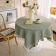 thumbnail image 3 of Mantel de algodón grueso de color blanco cremoso, cuadrado, pequeño, con flecos, para mesa de centro, mesa auxiliar, decoración de mesa, 3 of 5