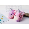 thumbnail image 7 of Kids Unicorn Slippers with Rubber Soles for Girls Boys Home Plush Shoes Indoor Anti Slip Cute Warm Pink Z22, 7 of 7