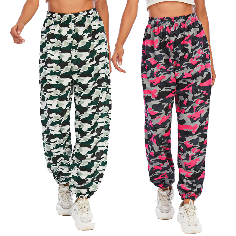 Womens Casual Cargo Pants High Waist 
