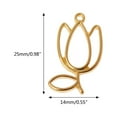 thumbnail image 3 of UNTERING Photo Frame /Set Tulips Flower Metal Frame Open Bezel Setting Resin Jewelry Making for Press Flower Craft Necklace, 3 of 5