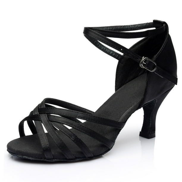 Zapatos de baile latino profesionales, zapatos de baile de salón de tacón alto para mujeres y niñas