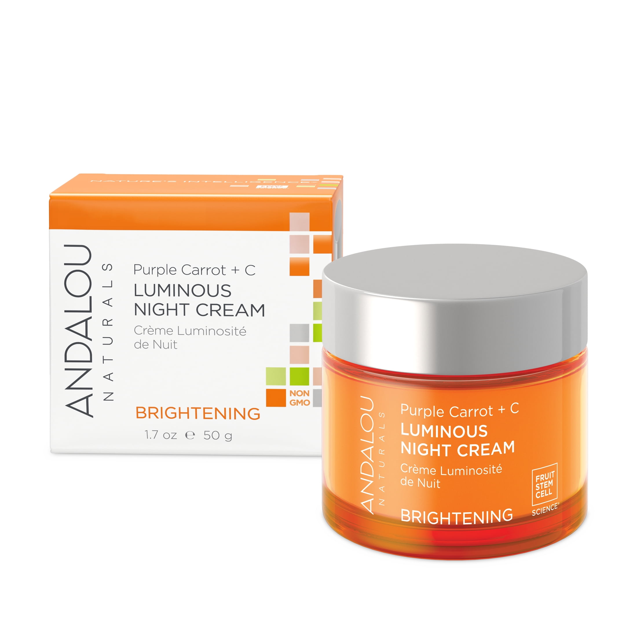 Andalou Naturals BRIGHTENING Purple Carrot + C Luminous Night Cream -  Walmart.com