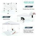 thumbnail image 4 of INTER HUT Outdoor Portable Pop up Canopy Tent with Rolling Bag, Instant Easy Setup Beach Canopy Folding Sports Shelter 10x10, White, 4 of 6