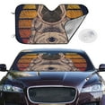 thumbnail image 2 of Fotbe Pug dog Yoga Car Windshield Sunshade | Sun Visor Protector Front Window Shade, Keeps Out UV Rays, Keeps Your Vehicle Cool-Small, 2 of 7