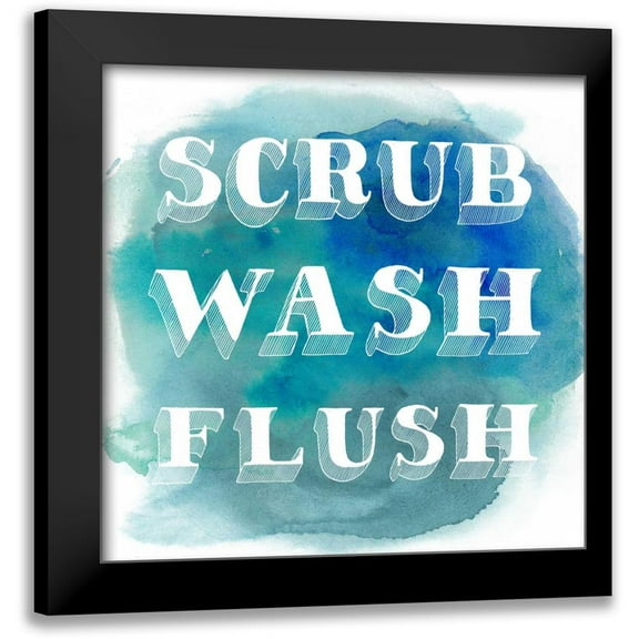 Popp, Grace 12x12 Black Modern Framed Museum Art Print Titled - Bathroom Dos I