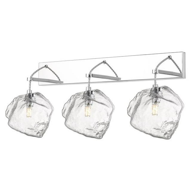 Access Lighting 63130LEDDLP-MSS-CLR 23 Po. Boulder LED 3 Applique Murale de Vanité, Acier Inoxydable Miroir