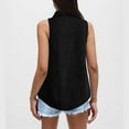 thumbnail image 6 of Hvyesh Women's Sleeveless Tops Dressy Casual Button Down Shirt Linen Tank Tops Loose Fit Blouse Work Office Outfits, 6 of 7