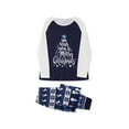 thumbnail image 3 of Jaweiwi Parent-Child Christmas Pajamas Set for Family Matching, Romper/Long Sleeve Letter Print Tops and Striped Pants Suit for Kid Dad Mom Holiday Sleepwear, 3 of 9
