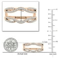 thumbnail image 5 of Dazzlingrock Collection Round White Diamond Women's Wedding Double Guard Ring Band (0.35 ctw, Color I-J, Clarity I2-I3) in 10K Rose Gold, Size 6, 5 of 6